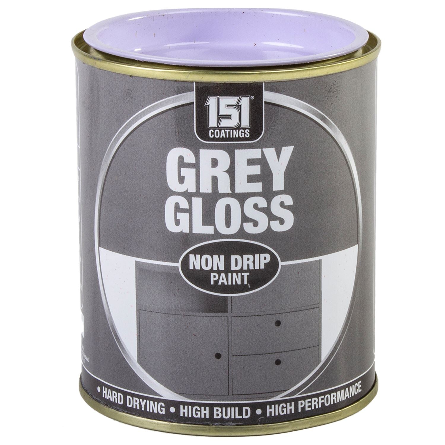 Grey Gloss Non-Drip Paint 300ml Tin Paint