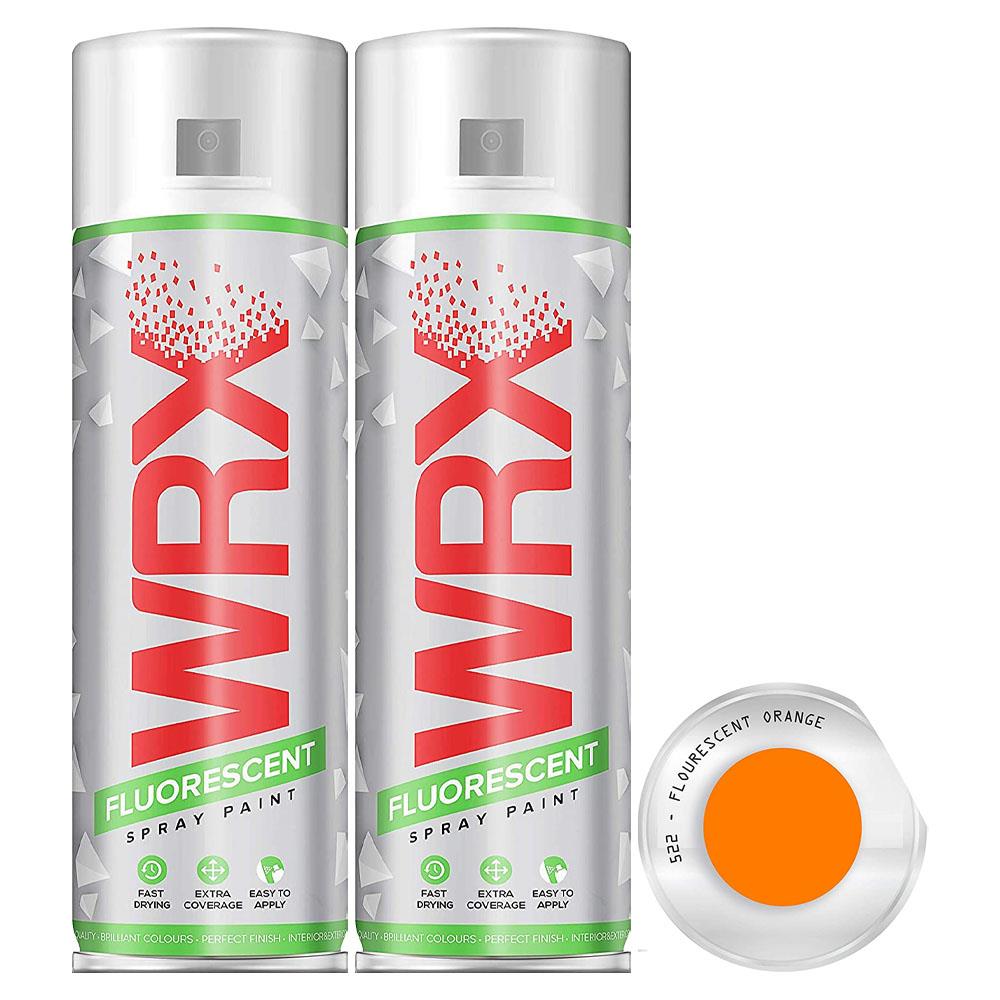 2X WRX Fluorescent Orange Spray Paint 400ml Spray Paint