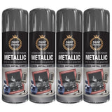 4X Paint Factory Paintgun Grey Metallic Spray Paint 400ml Spray Paint
