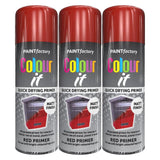 3X Paint Factory Red Primer Spray Paint 400ml Spray Paint