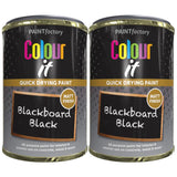 2X Paint Factory Blackboardpaint Factory Black Paint Tin 300ml Tin Paint