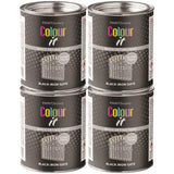 4X Paint Factory Black Iron Gate Gloss Tin Paint 300ml Tin Paint