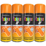 4X Paint Factory Original Orange Gloss Spray Paint 400ml Spray Paint