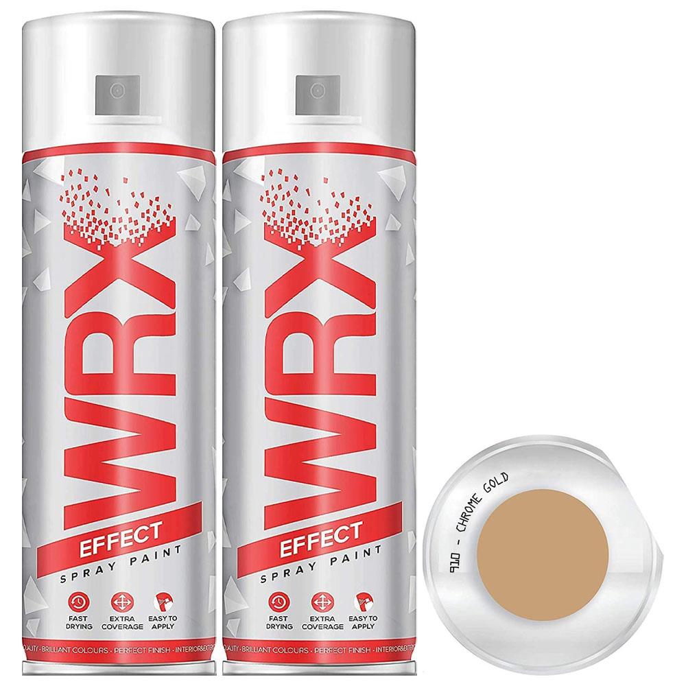 2X WRX Chrome Gold Spray Paint 400ml Spray Paint