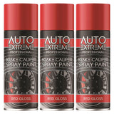 3X - Break Caliper Red Gloss Spray Paint 400ml Spray Paint