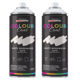 2X Misty Rosewood RAL 020 93 05 Satin Spray Paint 400ml