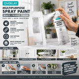 Overlay White Primer Matt Auto Professional Spray Paint 400ml