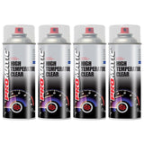 4X Promatic Clear High Temperature Spray Paint 400ml Spray Paint