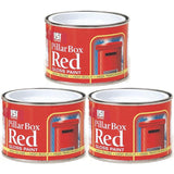 3X Pillar Box Red Paint Tin 180ml Tin Paint