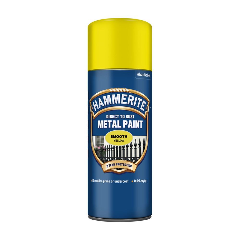 Hammerite Smooth Yellow Spray Paint 400ml Spray Paint
