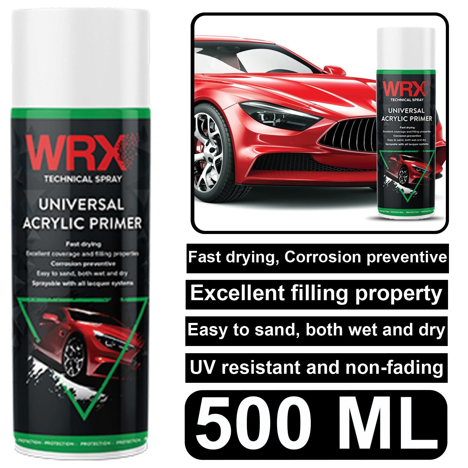 WRX Universal Primer Grey Spray 500ml Technical Spray