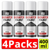 4X 151 White Radiator Spray Paint 400ml Spray Paint