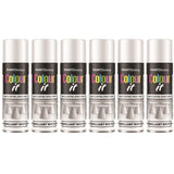 6X Paint Factory White Gloss Spray Paint 250ml