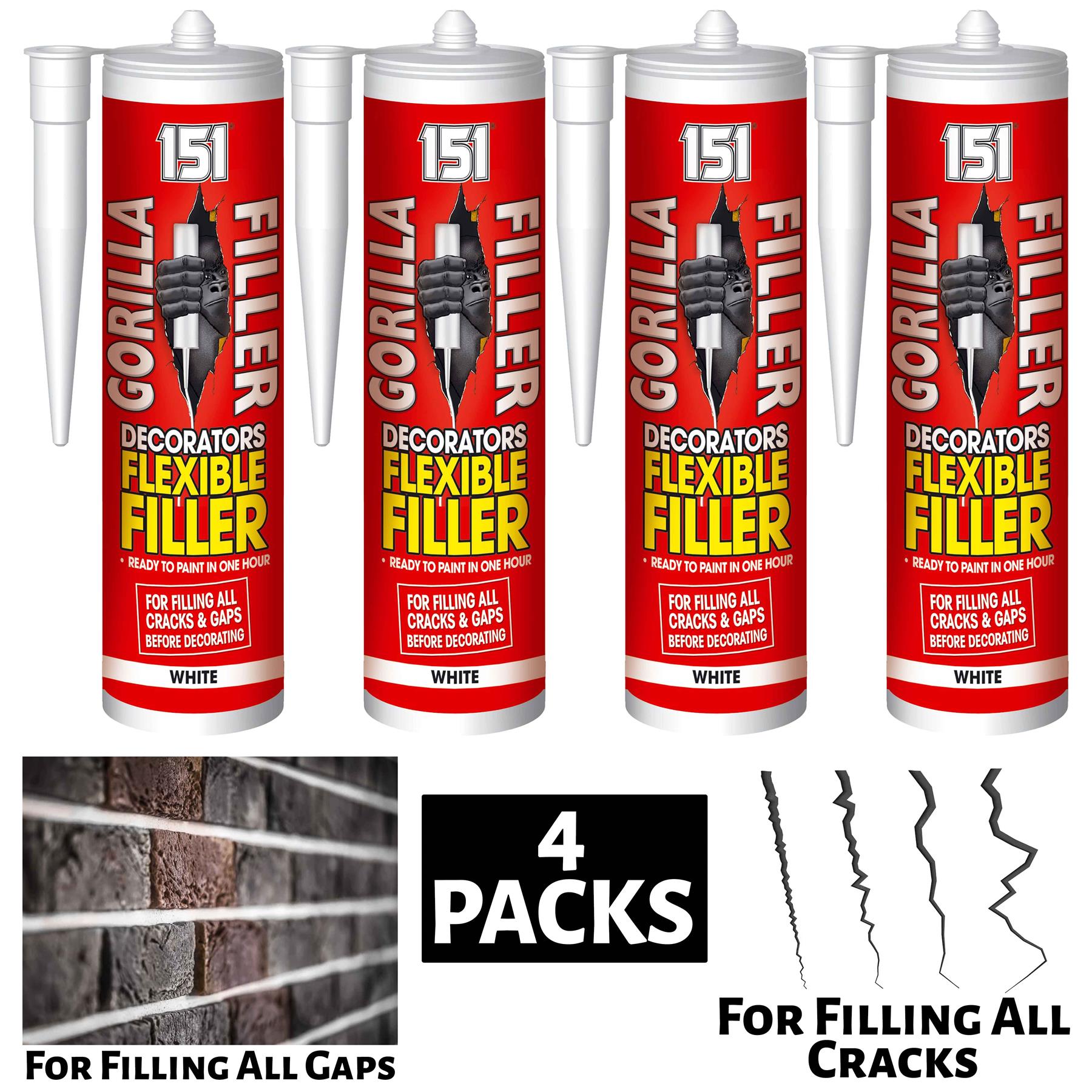 4X Gorilla Filler White 320ml Instant Filler
