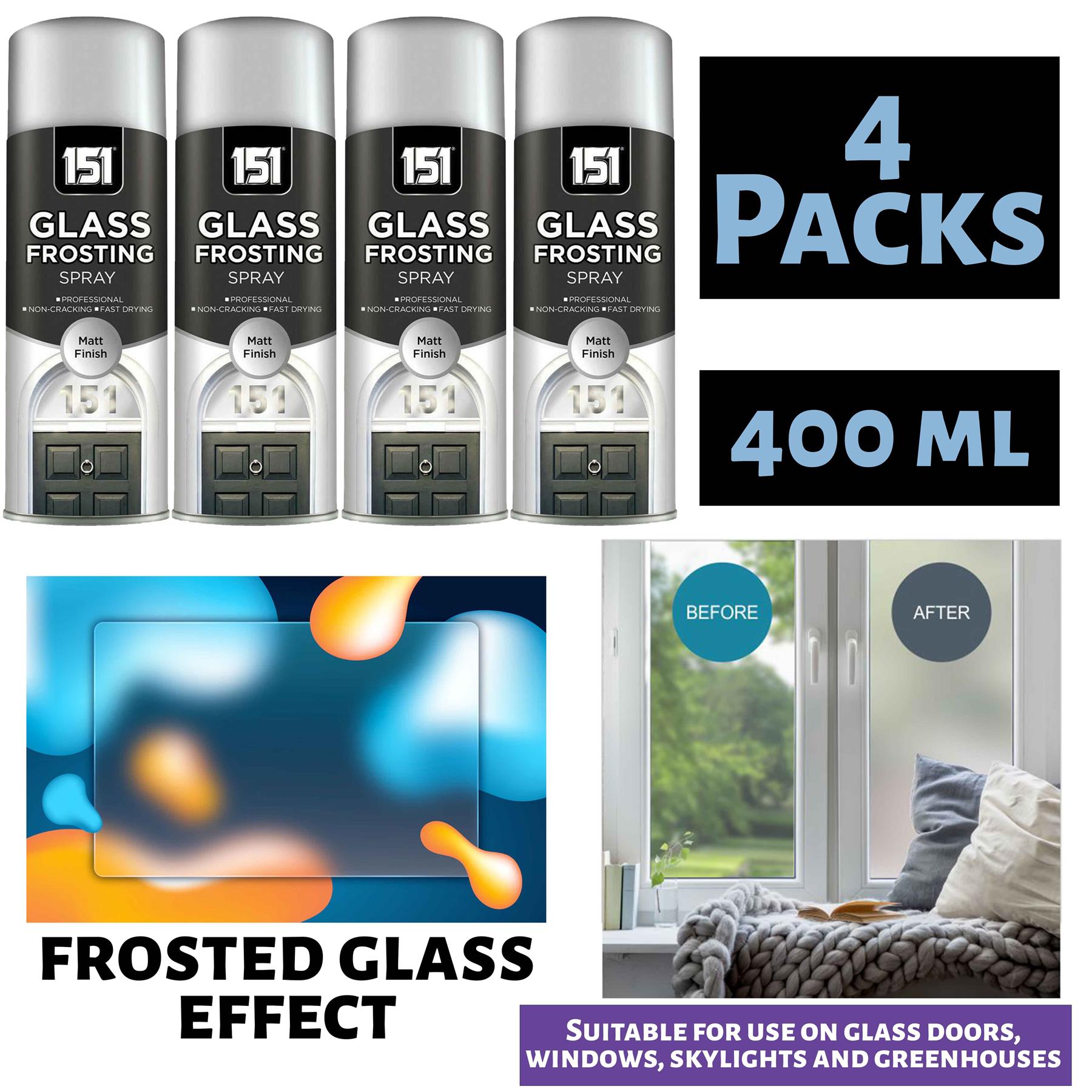 4X 151 Glass Frosting Spray 400ml Spray Paint