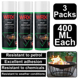 3X WRX Heat Resistant Black Spray 400ml Technical Spray