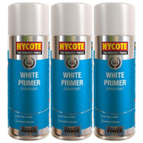 3X Hycote White Primer Spray 400ml Spray Paint