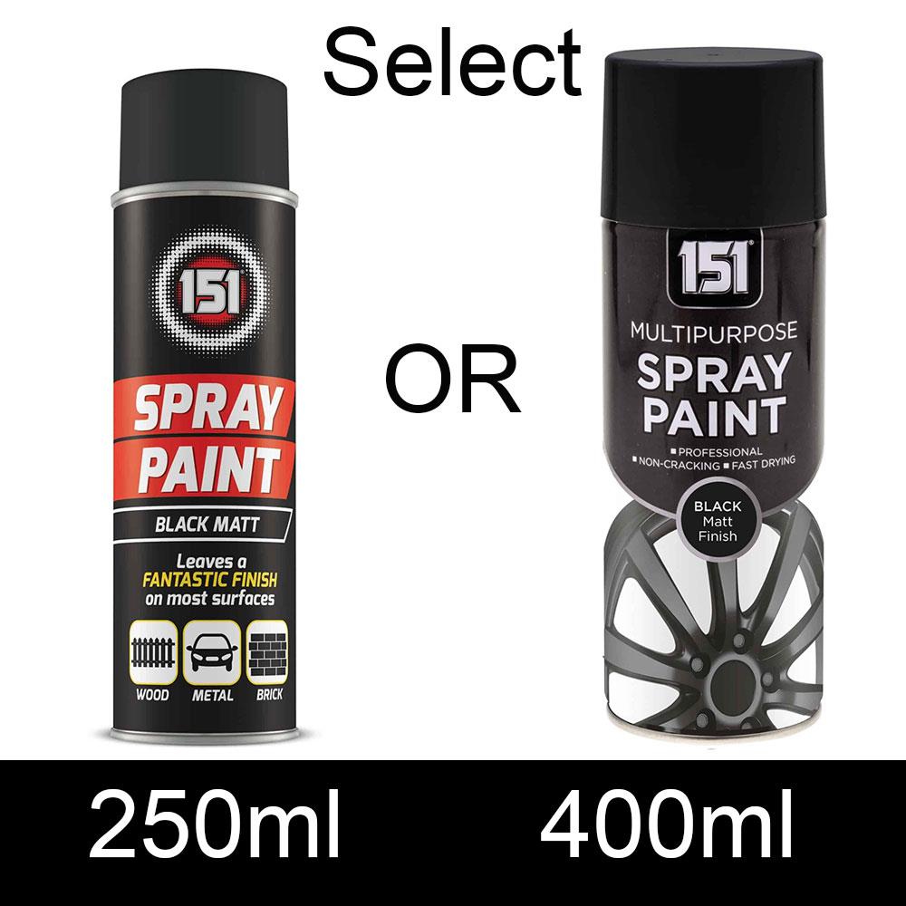 151 Black Matt Spray Paint 400ml Spray Paint