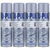 4X Upol Power Can Alloy Wheel Silver Aerosol Spray 500ml Spray Paint
