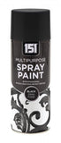 6X 151 Black Gloss Spray Paint 400ml