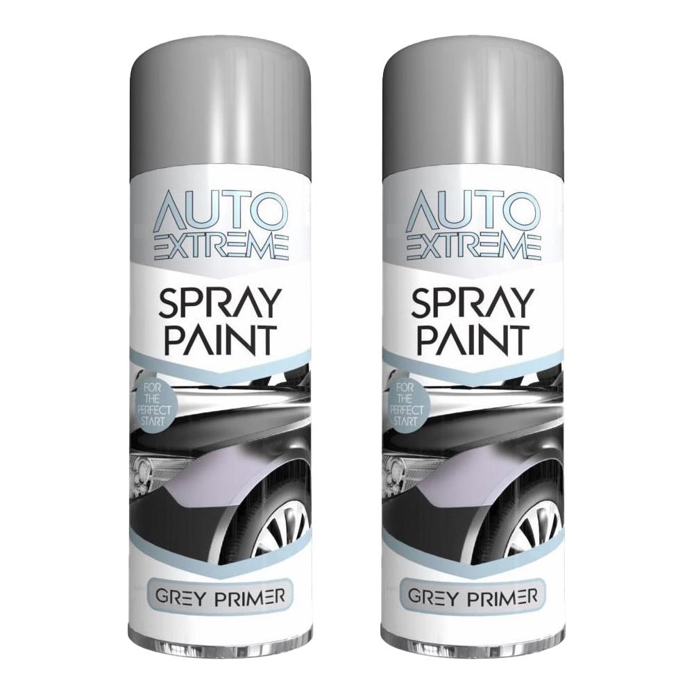 2X Auto Extreme Grey Primer Spray Paint 250ml Spray Paint