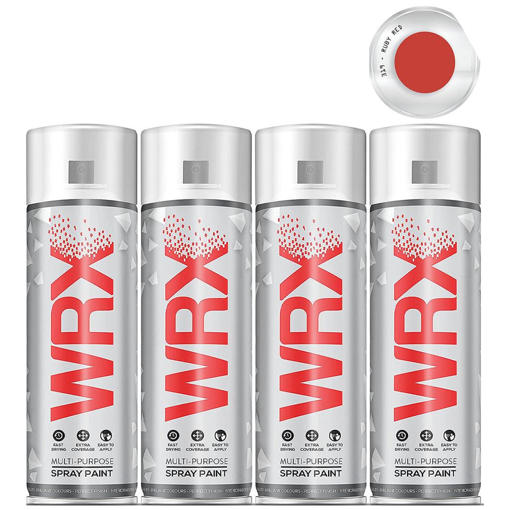4X WRX Flat Ruby Red Spray Paint 400ml Spray Paint