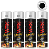 4X WRX Matt Black High Temperatures Bbq & Stove Spray Paint 400ml Spray Paint