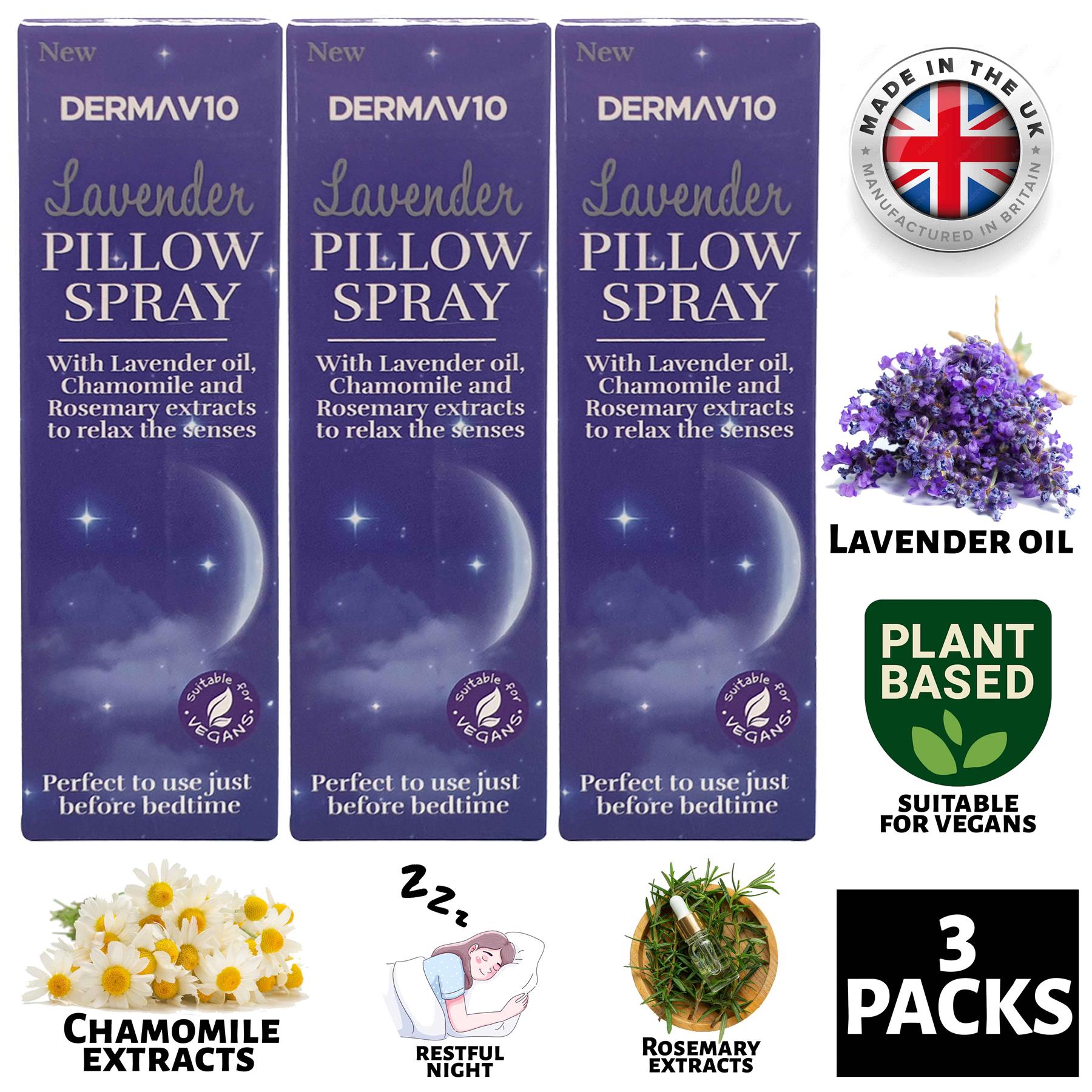 3X Derma V10 Pillow Spray 30ml - Lavender Pillow Spray