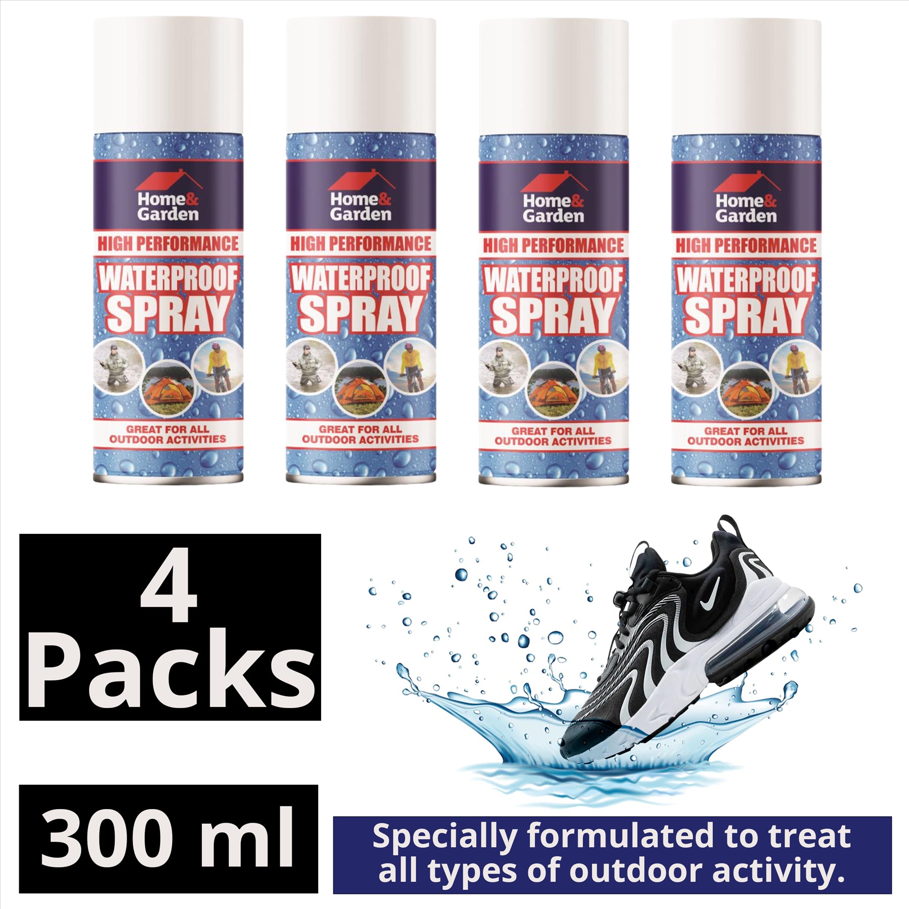 4X H&G Waterproof Spray 300ml Technical Spray