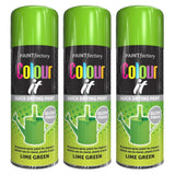 3X Paint Factory Lime Green Gloss Spray Paint 400ml Spray Paint
