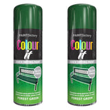 2X Paint Factory Forest Green Gloss Spray Paint 400ml Spray Paint