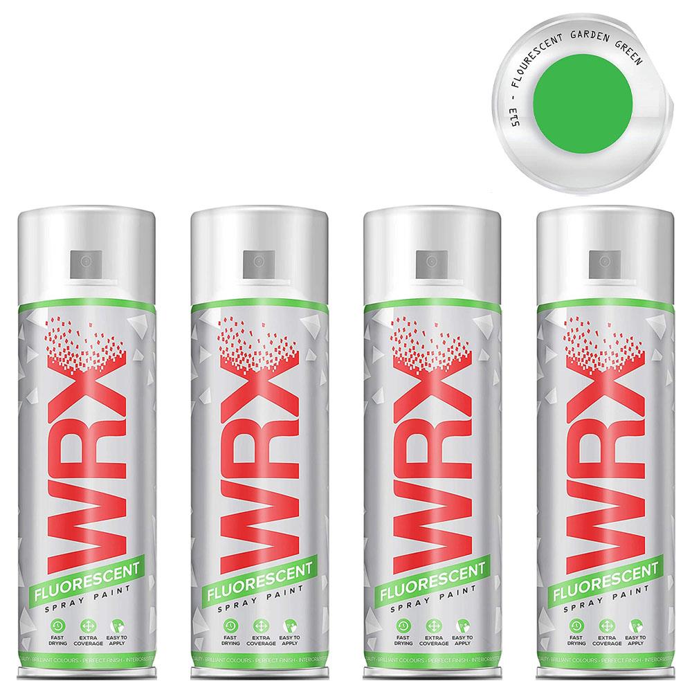4X WRX Fluorescent Garden Green Spray Paint 400ml Spray Paint