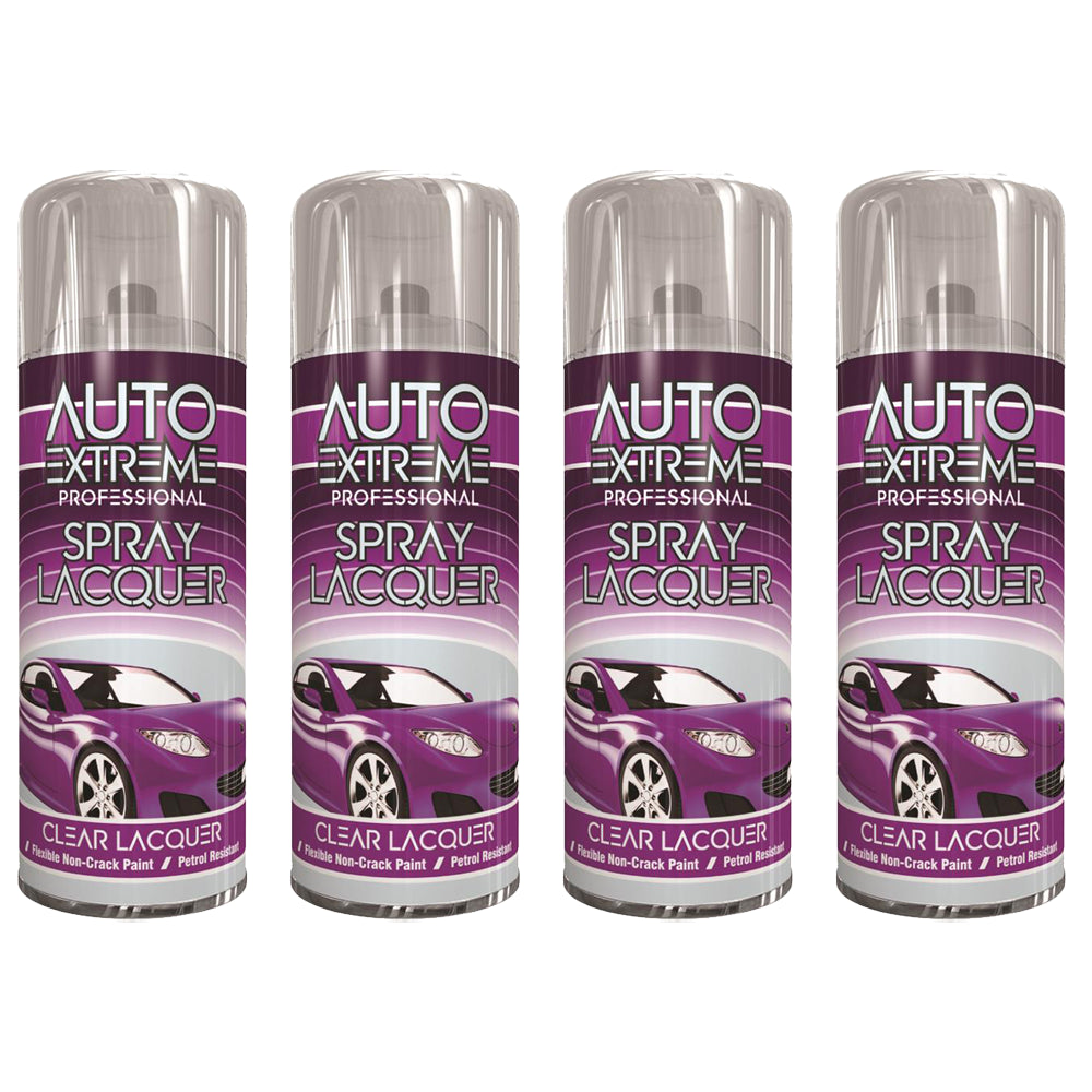 4X Auto Extreme Clear Lacquer Spray 400ml Spray Paint
