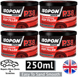 4X Isopon P38 Multi-Purpose Body Filler 250ml Body Filler