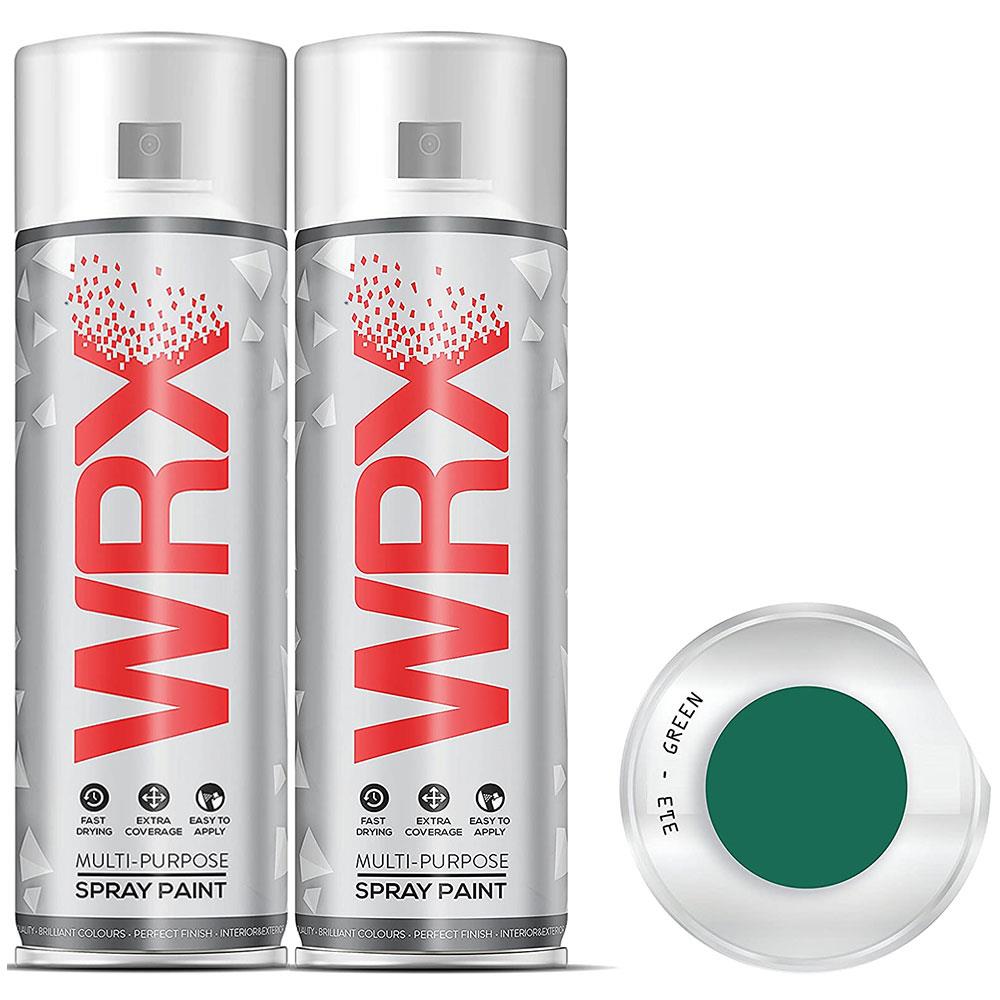 2X WRX Flat Green Spray Paint Acrylic 400ml Spray Paint