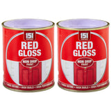 2X Red Gloss Non-Drip Paint 300ml Tin Paint