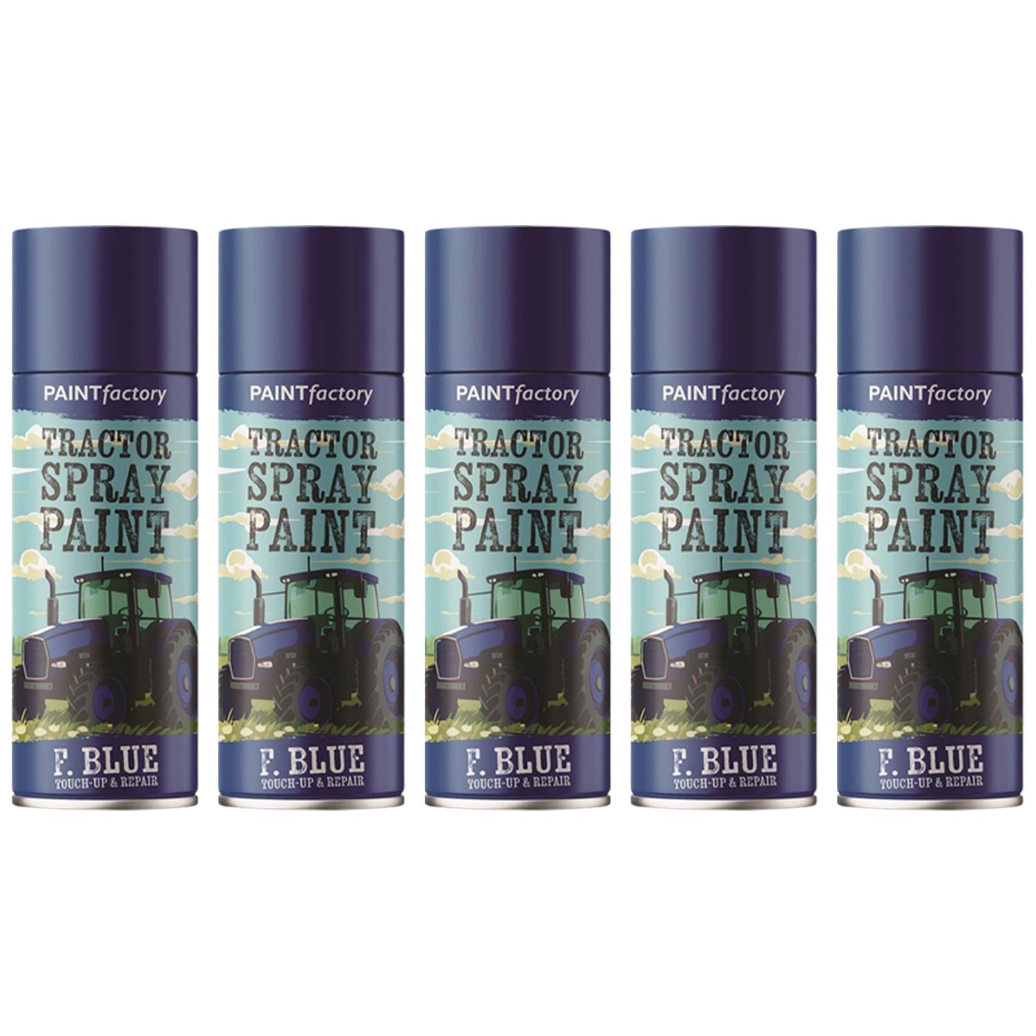 5X - Tractor Spray Paint Ford Blue 400ml Spray Paint