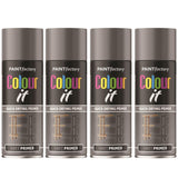 4X Paint Factory Grey Primer Spray Paint 400ml