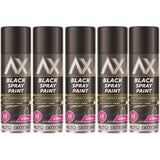 5X Auto Extreme Black Matt Spray Paint 250ml