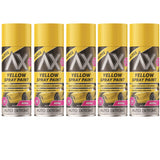 5X Auto Extreme Yellow Gloss Spray Paint 400ml