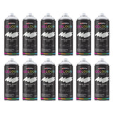 12X Snow White RAL 9010 Gloss Spray Paint 400ml