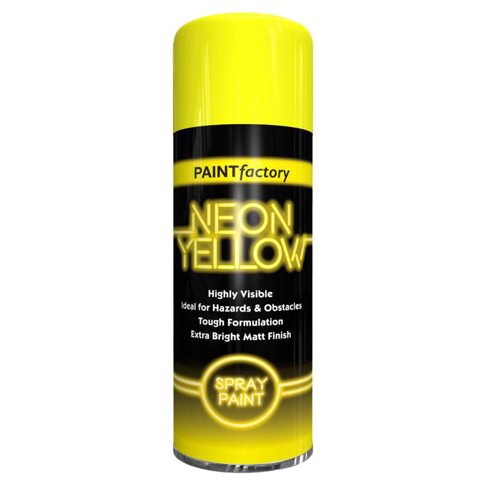 Paint Factory Neon Yellow Spray Paint 400ml Spray Paint