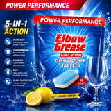 12X - Elbow Grease Dishwasher Tablets 18Pk