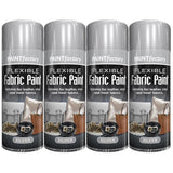 4X Silver Fabric & Vinyl Spray Paint 200ml Spray Paint