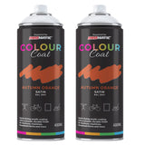 2X Autumn Orange RAL 2001 Satin Spray Paint 400ml
