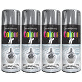 4X Paint Factory Chrome Effect Gloss Spray Paint 400ml Spray Paint