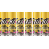6X Auto Extreme Yellow Gloss Spray Paint 400ml