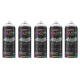 5X Grey Primer Matt Spray Paint 400ml