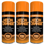 3X Paint Factory Neon Orange Spray Paint 400ml Spray Paint