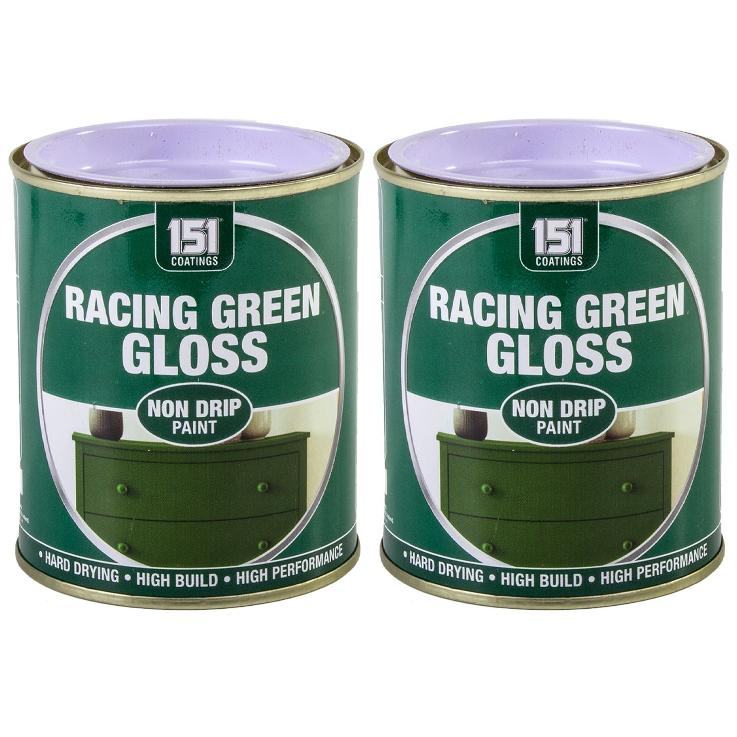 2X Racing Green Gloss Non-Drip Paint 300ml Tin Paint